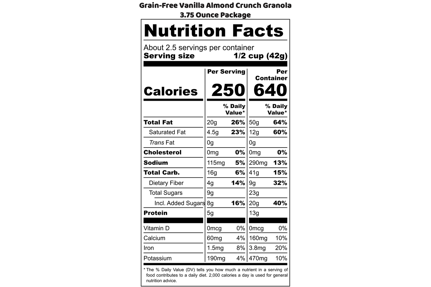Grain-Free Vanilla Almond Crunch Granola