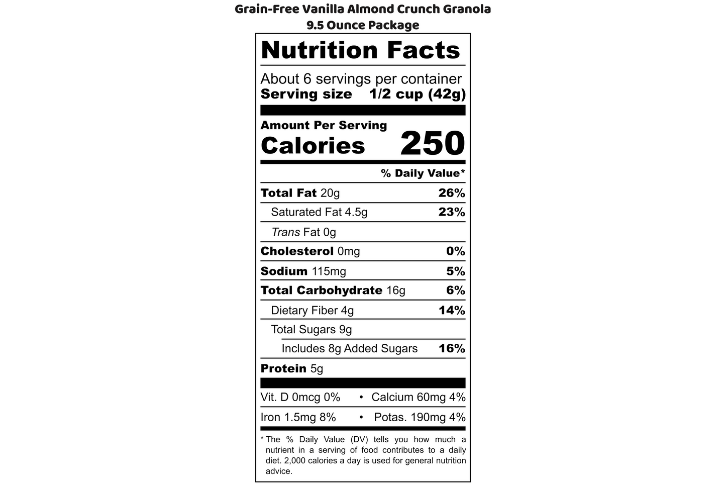 Grain-Free Vanilla Almond Crunch Granola